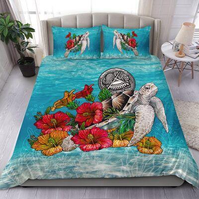 Ocean Turtle Hibiscus Bedding Set-ML-ML-US Twin-Vibe Cosy™