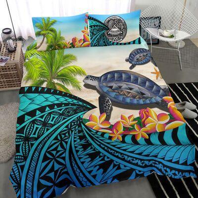 Polynesian Turtle Coconut tree And Plumeria-ML-ML-US Twin-Vibe Cosy™