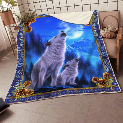Wolf 3D All Over Printed Blanket