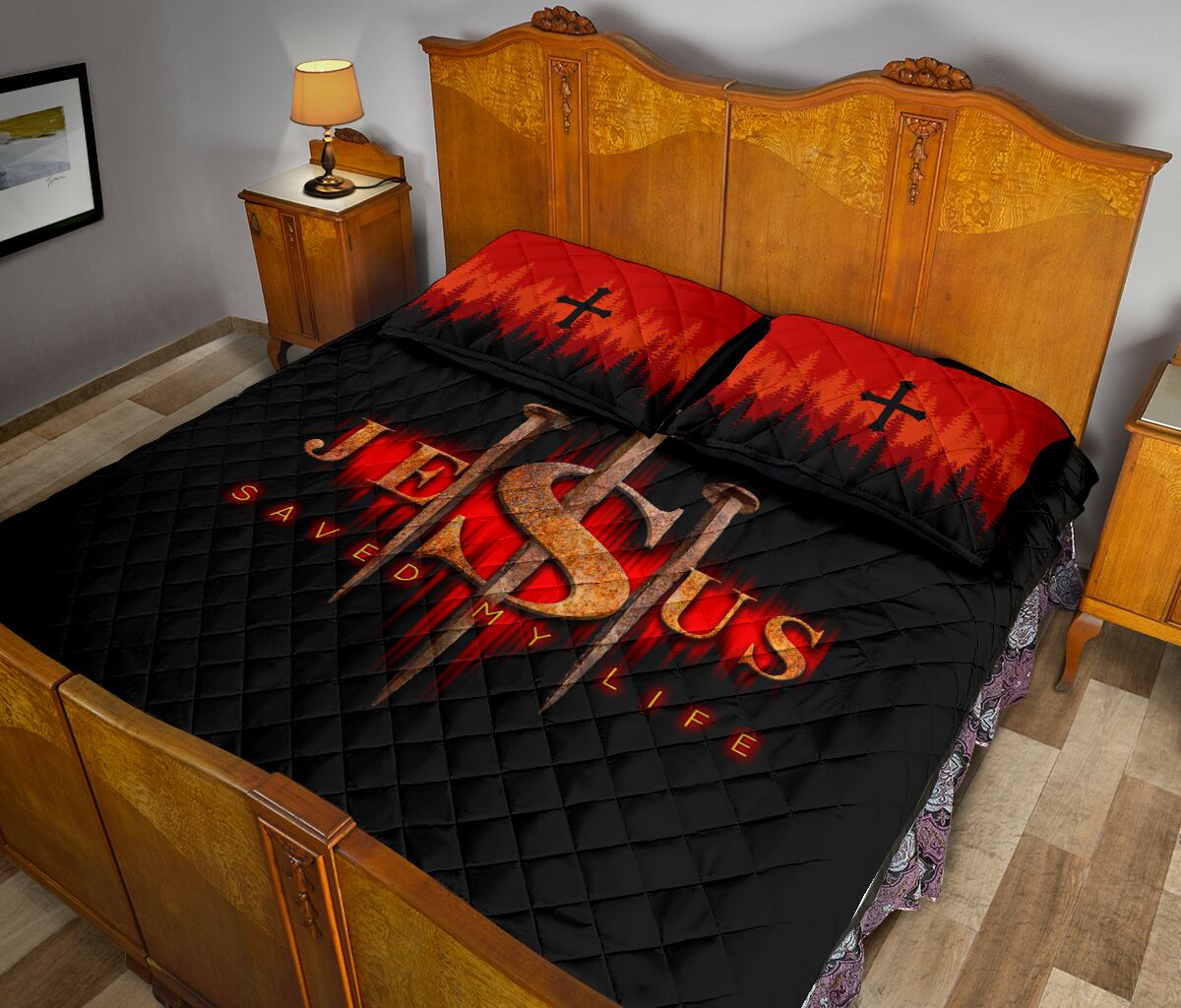 Jesus Saved My Life- Jesus Quilt Bedding Set TA-Quilt-TA-King-Vibe Cosy™