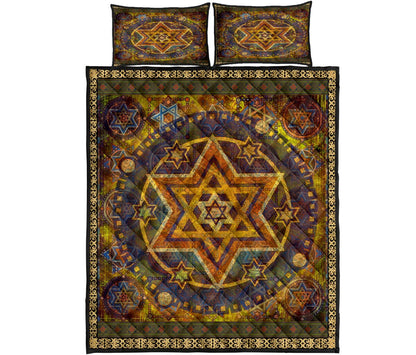 Jewish Star of David Quilt Bedding Set Pi081004S1-Quilt-MP-Twin-Vibe Cosy™