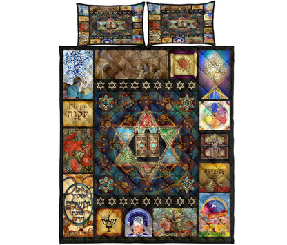 Jewish Star of David Quilt Bedding Set Pi081005S1-Quilt-MP-Twin-Vibe Cosy™