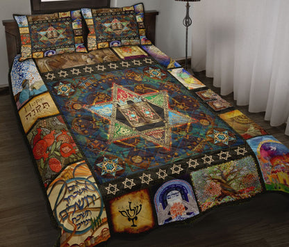 Jewish Star of David Quilt Bedding Set Pi081005S1-Quilt-MP-Twin-Vibe Cosy™