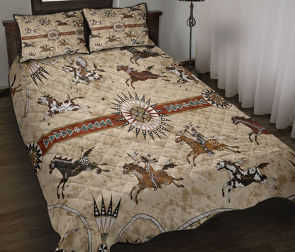 Native American Horses Pattern Quilt Bedding Set Pi200504S1-Quilt-MP-Twin-Vibe Cosy™