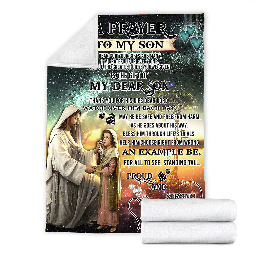 To My Son Sherpa Blanket