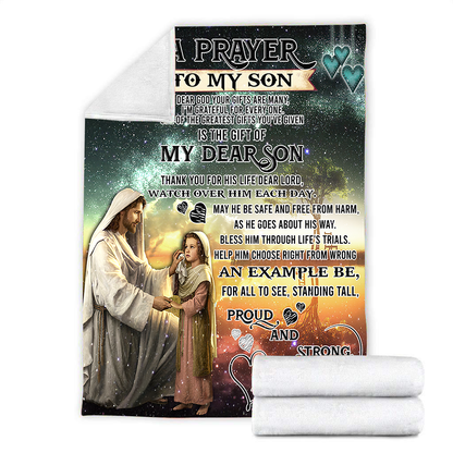 To My Son Sherpa Blanket