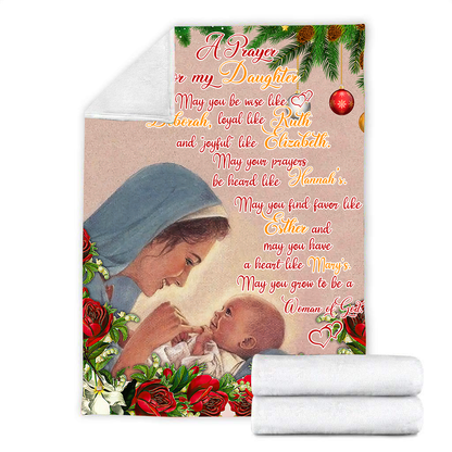 To My Daughter Sherpa Blanket