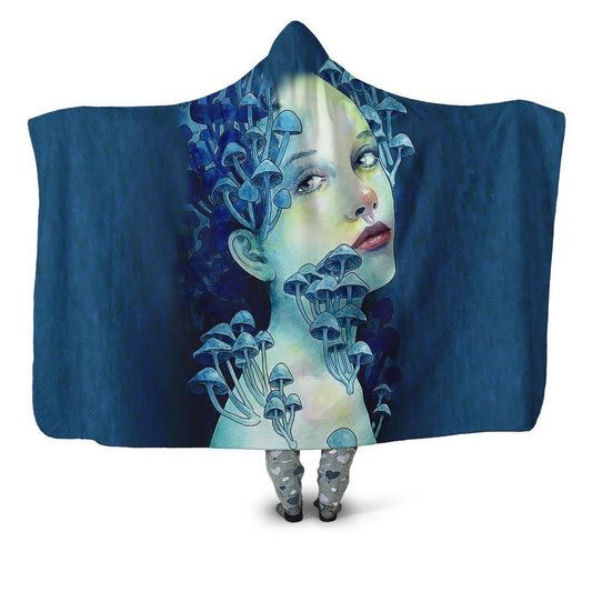 All Over Print Many mushrooms-Apparel-NTH-Hooded Blanket-Youth 49.6x59.05-Vibe Cosy™
