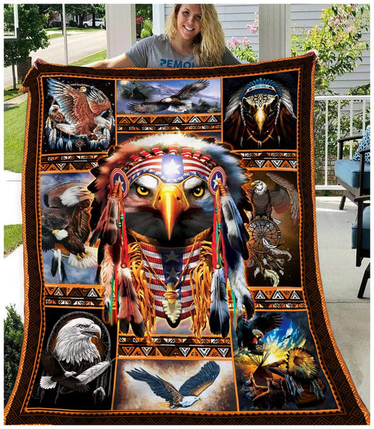 Native American 3D All Over Printed Blanket