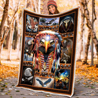 Native American 3D All Over Printed Blanket