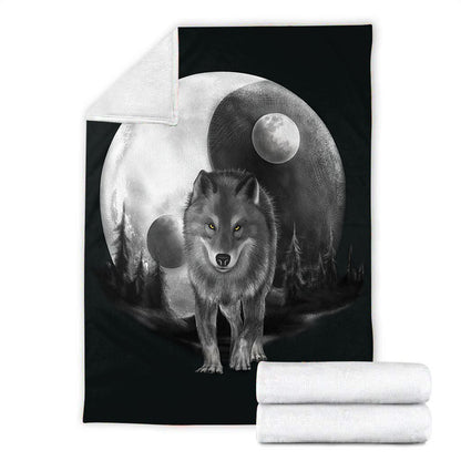 Wolf 3D All Over Printed Blanket
