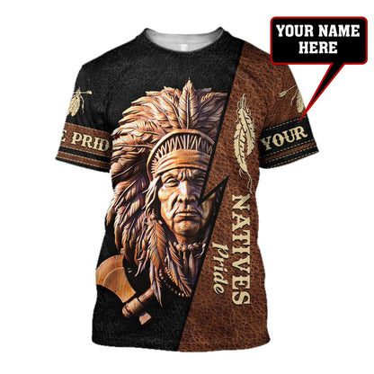 Customize Name Native American 3D All Over Printed Unisex Shirt