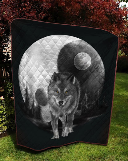 Wolf 3D All Over Printed Quilt