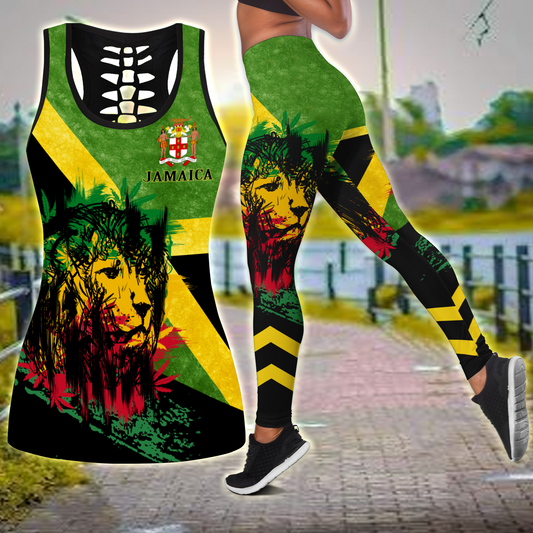 Jamaican Lion Special Combo Legging + Tank Limited by SUN DD06252001-Apparel-SUN-S-S-Vibe Cosy™