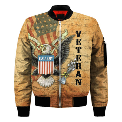 US Army Veteran 3D All Over Printed Unisex Shirts