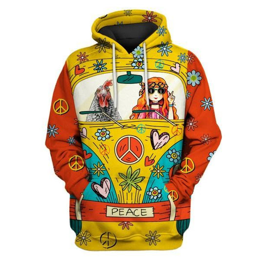 Hippie Chicken Collection HG2392-Apparel-HG-Hoodie-S-Vibe Cosy™