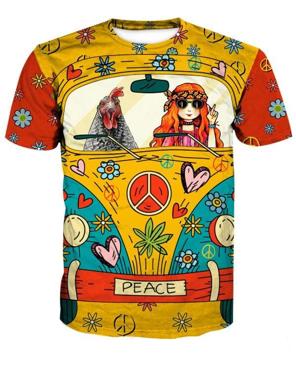 Hippie Chicken Collection HG2392-Apparel-HG-T-Shirt-S-Vibe Cosy™