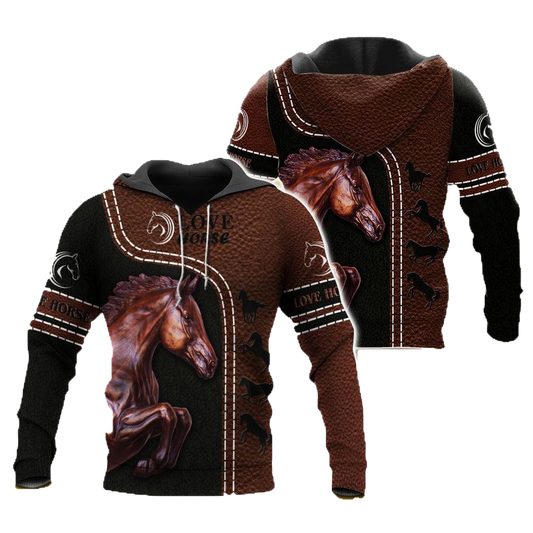 Love Horse 3D All Over Printed Shirts For Men And Women TN