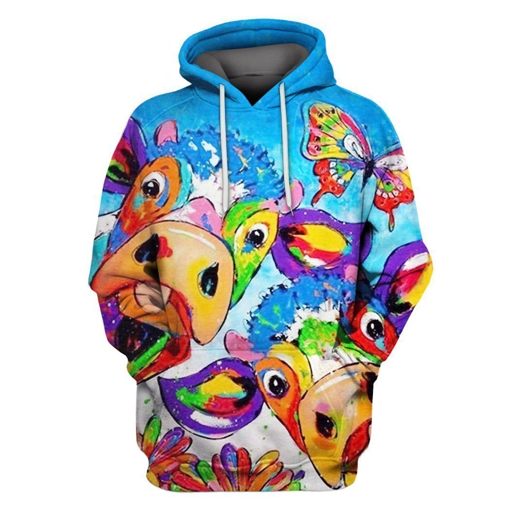 3D AOP Color Cow Shirt-Apparel-6teenth World-Hoodie-S-Vibe Cosy™