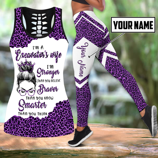 Custom Name XT Excavator's Wife Combo Legging Tanktop DA19042106.S2