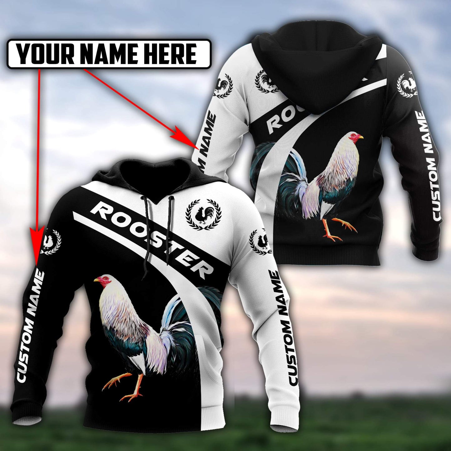 Personalized Rooster 3D Printed Unisex Shirts HHT04052101VH