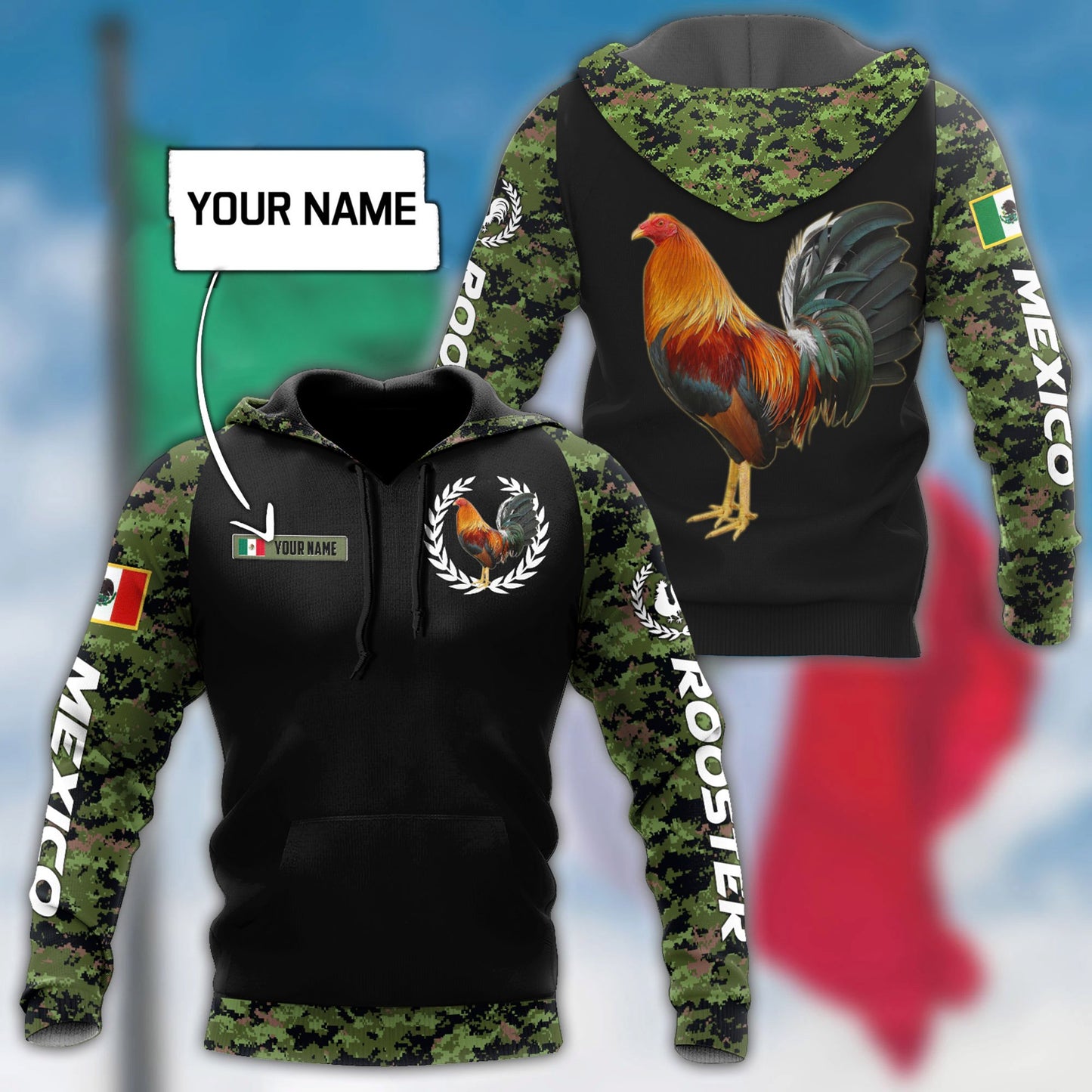 Personalized Mexican Rooster 3D Printed Unisex Shirts HHT10052103