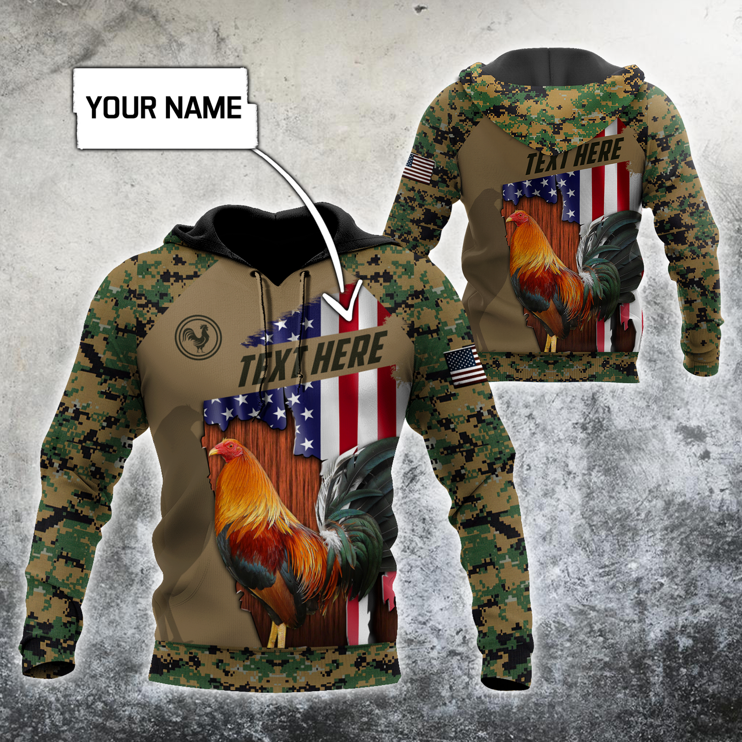 Personalized Rooster 3D Printed Unisex Shirts SN14052104