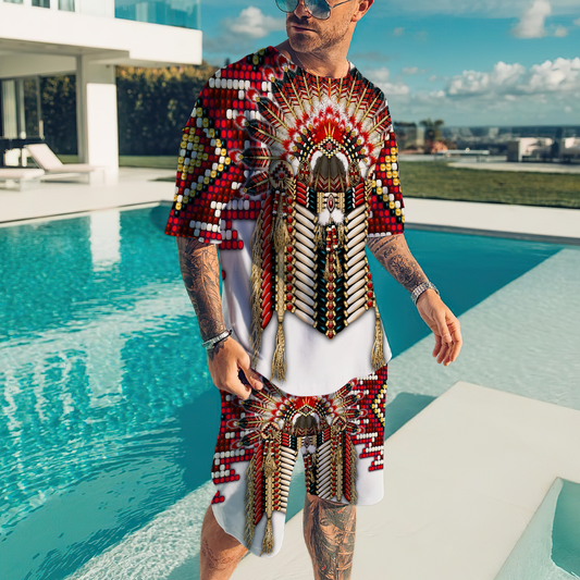 Native American 3D All Over Printed Combo T-Shirt BoardShorts