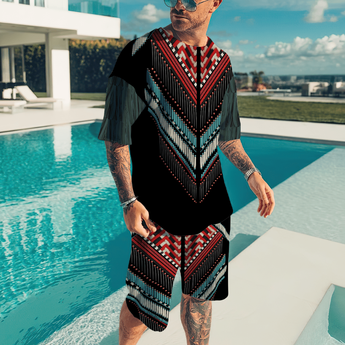 Native American 3D All Over Printed Combo T-Shirt BoardShorts