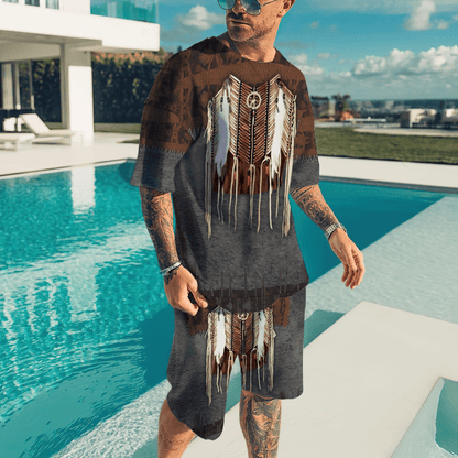 Native American 3D All Over Printed Combo T-Shirt BoardShorts