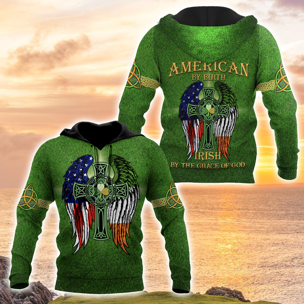 American By Birth - Irish By The Grace Of God 3D All Over Printed Unisex Shirts DQB02012101