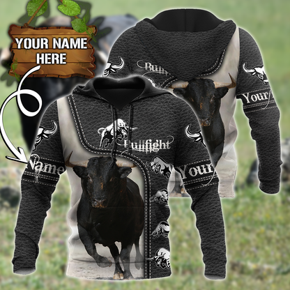 Bullfight Persionalized Your Name 3D All Over Printed Shirts