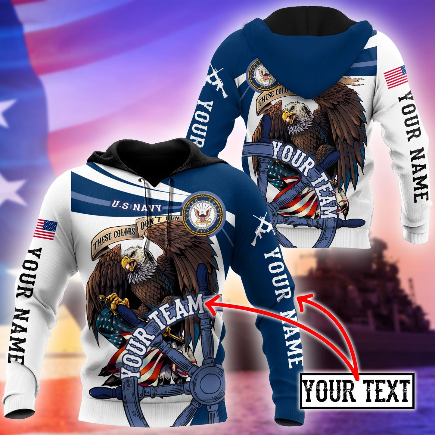 Custom name US Navy Veteran Team Boat 3d printed shirts Proud Military NTN18052105