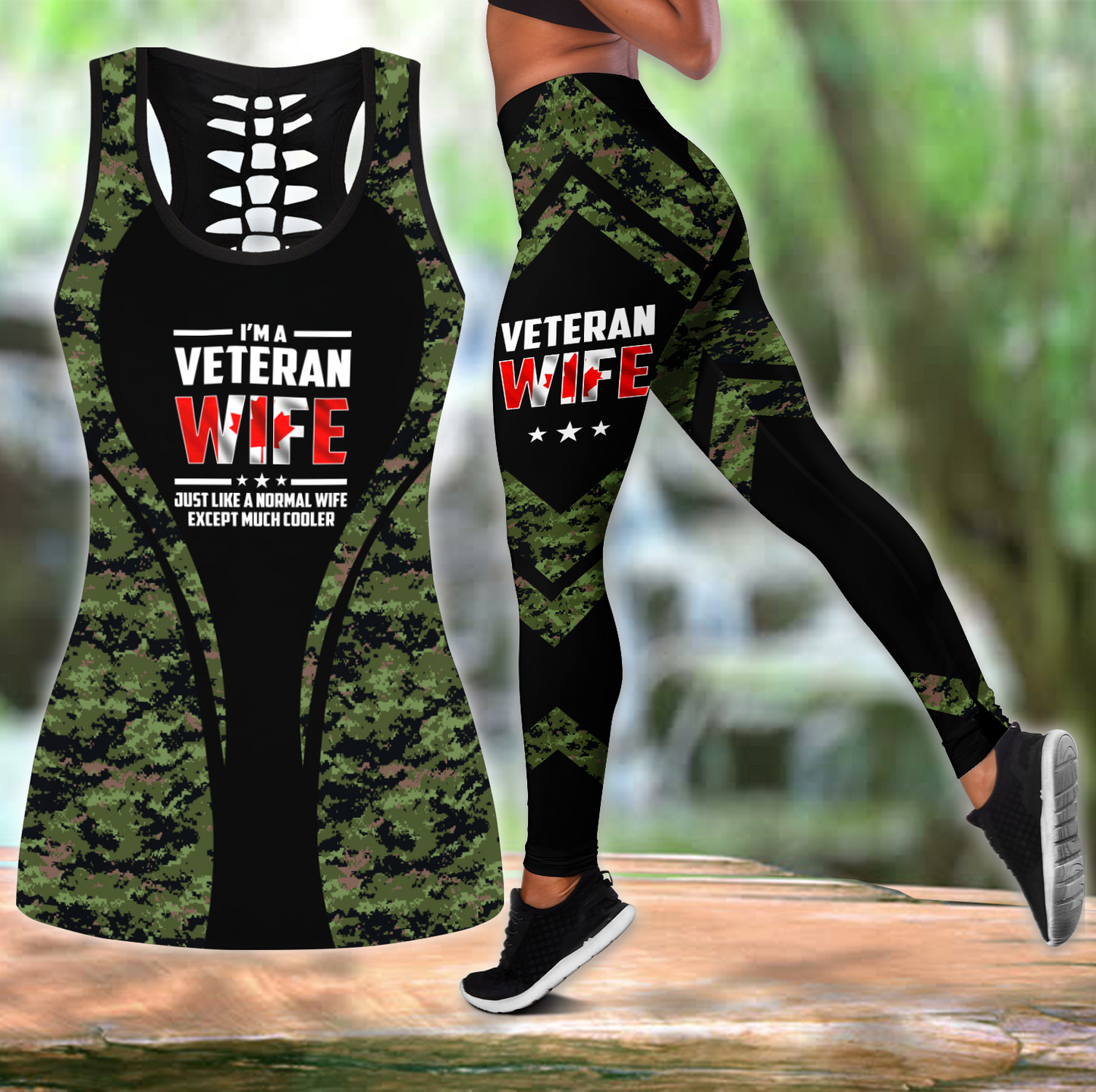 Canadian Veteran Wife Combo Legging Tank Top DD06042102