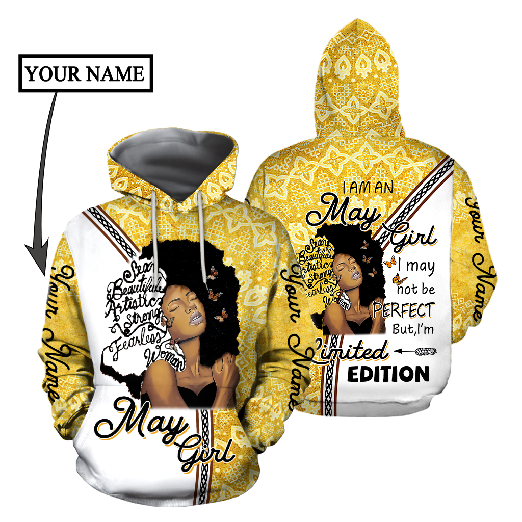 May Girl Personalized Name 3D All Over Printed Hoodie