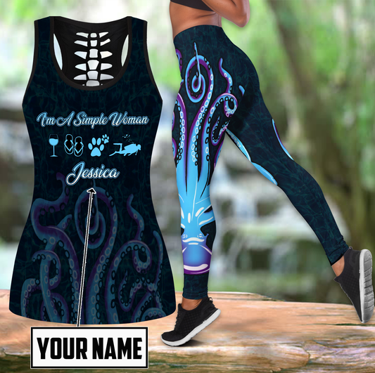 Custom name legging + hollow tank combo DA22052102