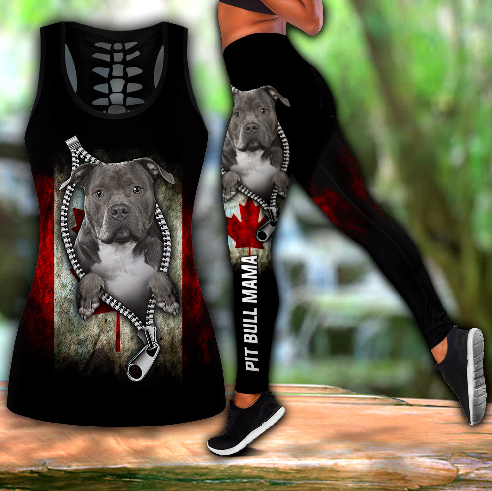 Pitbull Mama Canada Combo Legging TankTop AM12042104