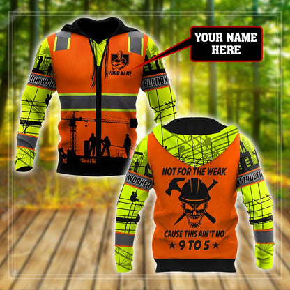 Premium Personalized 3D Printed Construction Worker Not For The Weak Shirts MEI