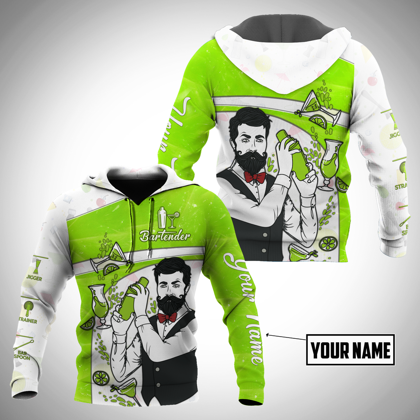 3D All Over Printed Bartender for men DA19052105