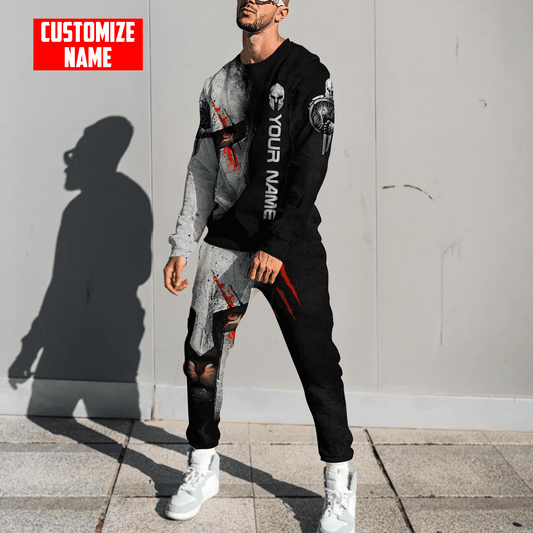 Custom Name King Lion 3D All Over Printed Combo Sweater + Sweatpant