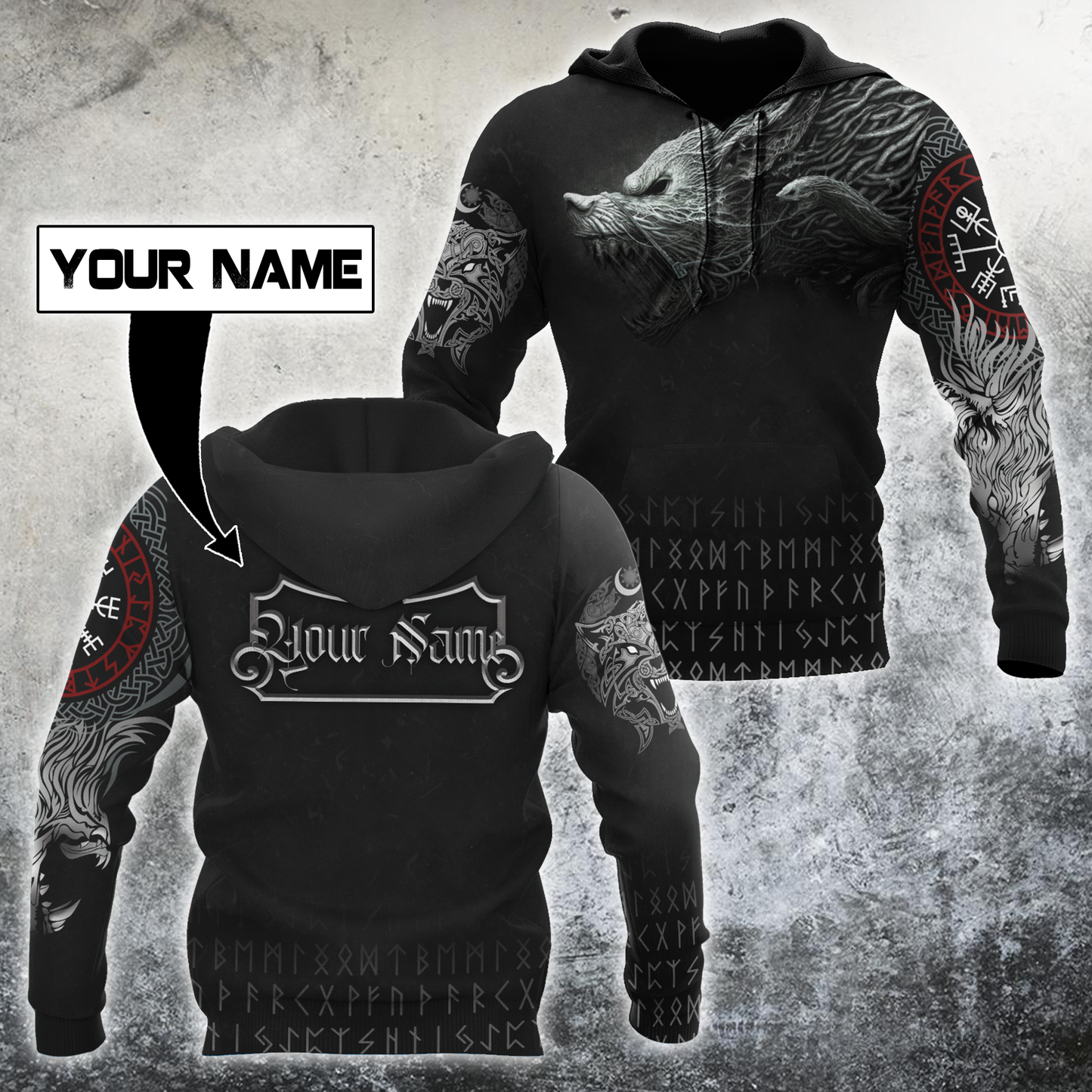 Customize Name Fenrir Viking Hoodie For Men And Women DQB10062101