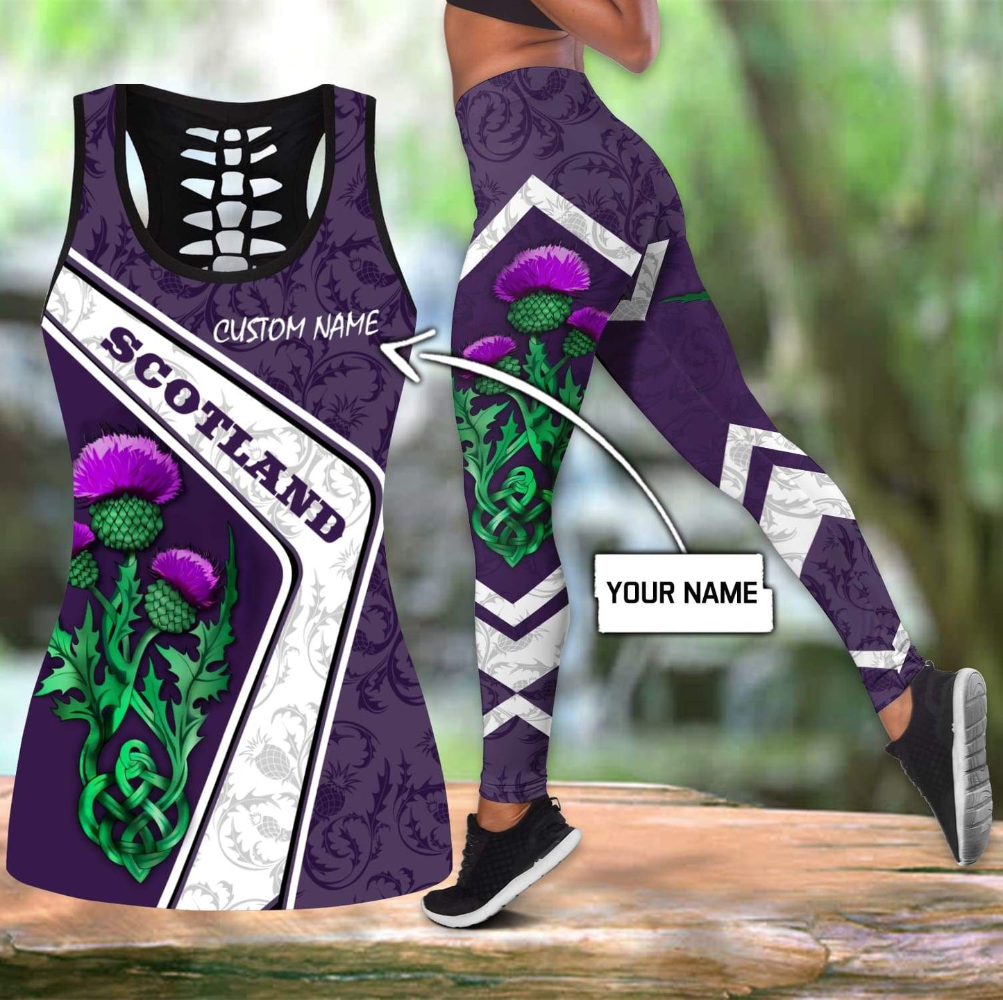 Custom name legging + hollow tank combo DD25052102
