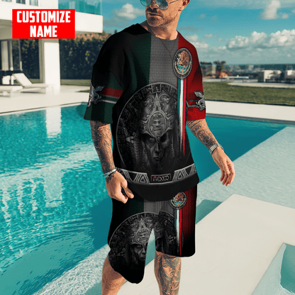 Customized Name Aztec Warrior Day Of The Dead 3D All Over Printed Unisex Shirts