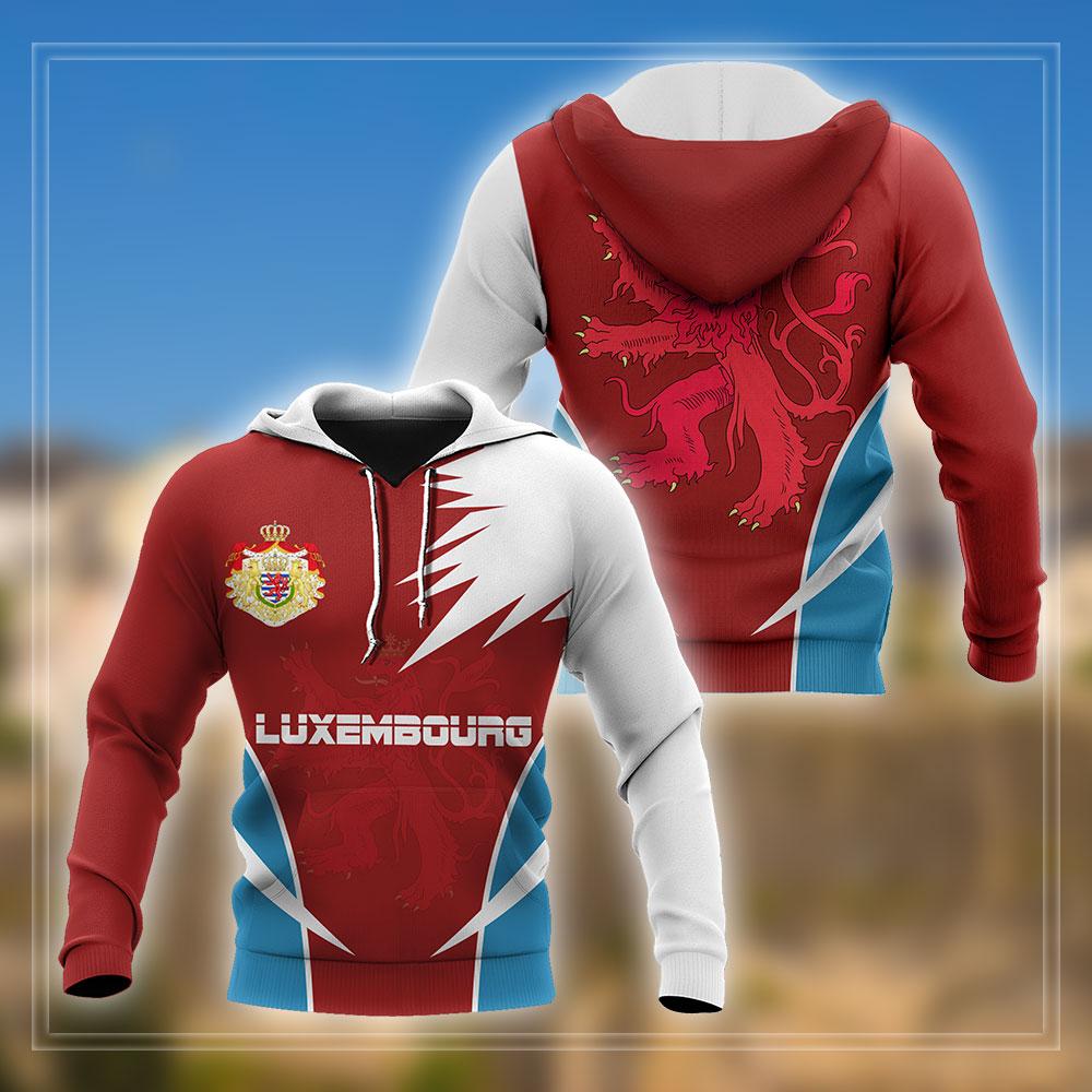 Luxembourg 3D All Over Printed Shirts For Men And Women