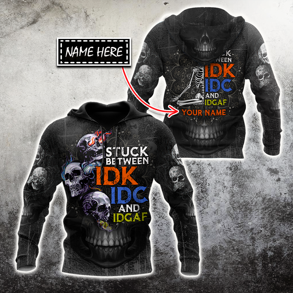 Customize Name Stuck Skull Hoodie For Men And Women TNA23032103