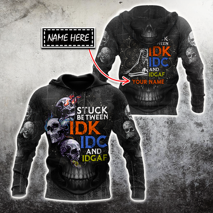 Customize Name Stuck Skull Hoodie For Men And Women TNA23032103