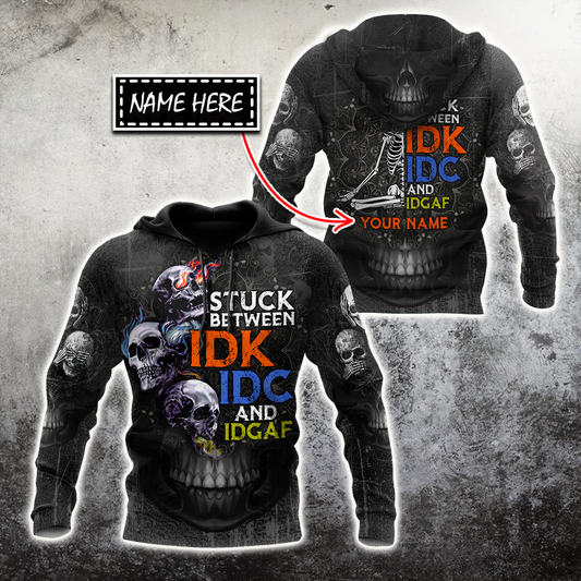 Customize Name Stuck Skull Hoodie For Men And Women TNA23032103