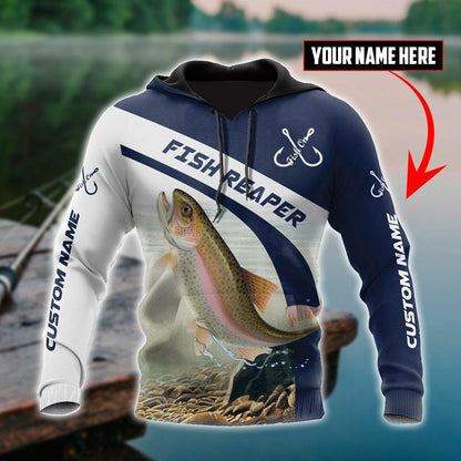 Custom name Rainbow Trout fishing design 3d print shirts