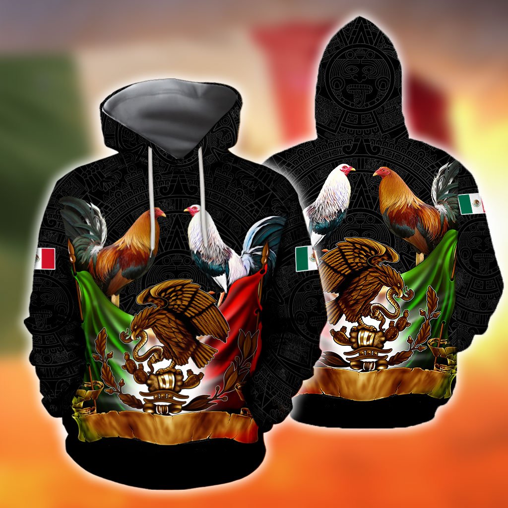 Mexico Rooster 3D All Over Printed Unisex Shirts