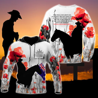 Premium Unisex Hoodie Remember Anzac Day ML
